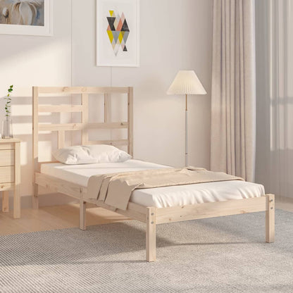 Bed Frame Solid Wood 100x200 cm