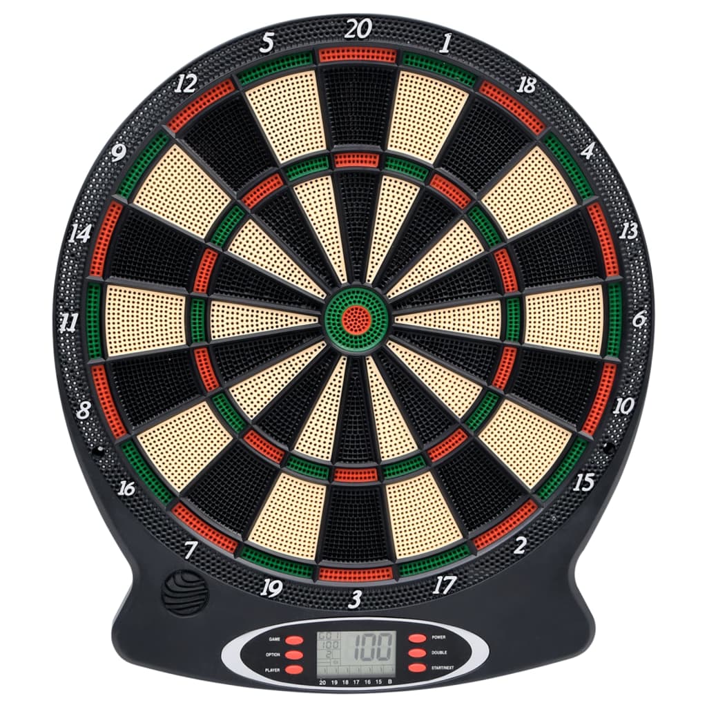 Electric Dartboard with Darts Black Polypropylene