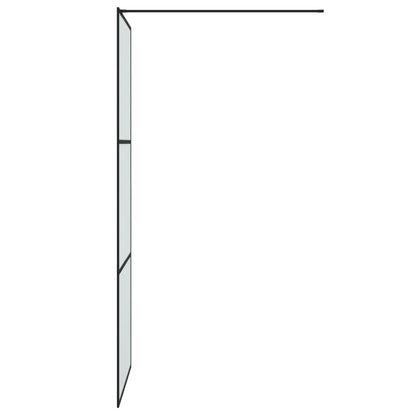 Walk-in Shower Wall Black 80x195 cm Frosted ESG Glass