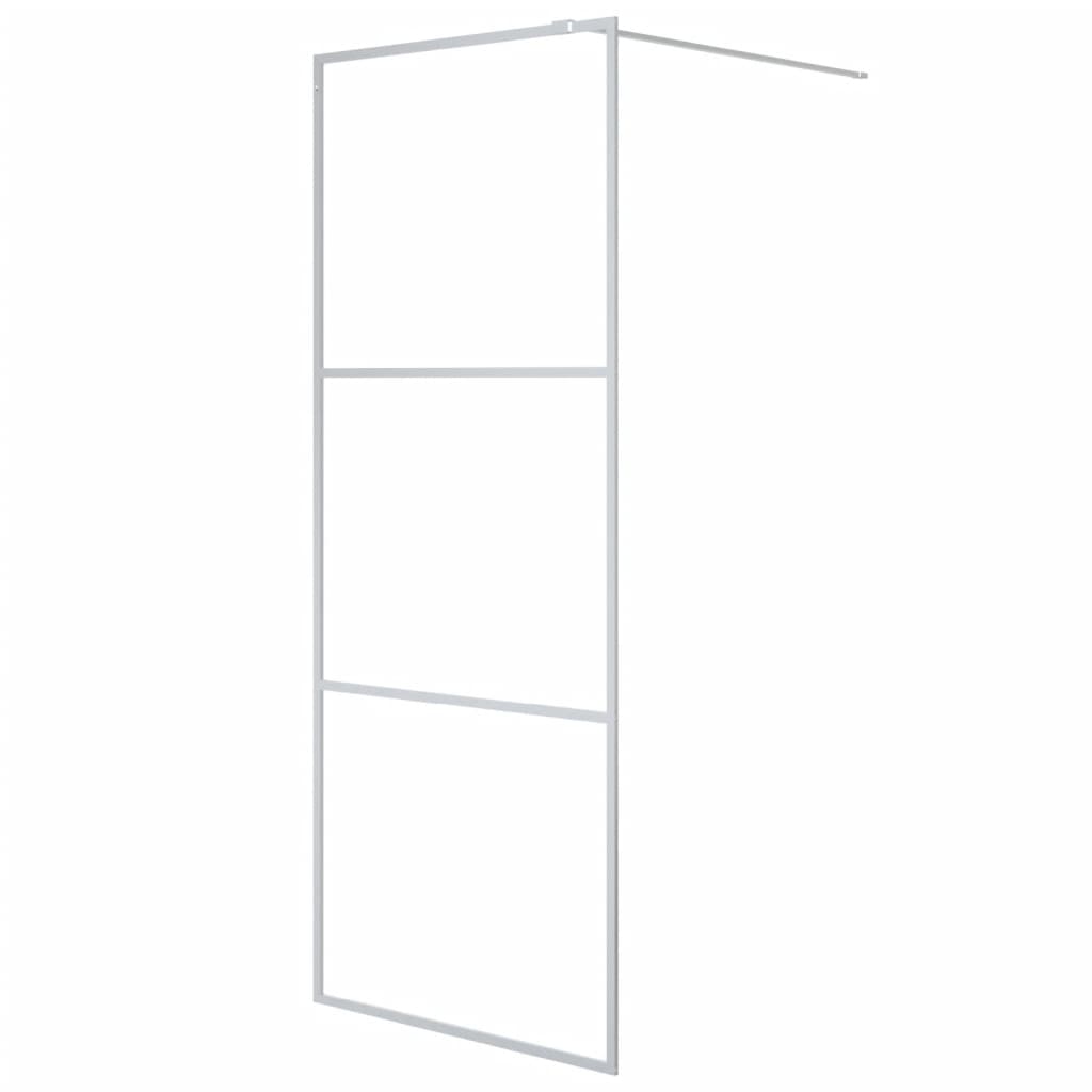 Walk-in Shower Wall Silver 80x195 cm Clear ESG Glass