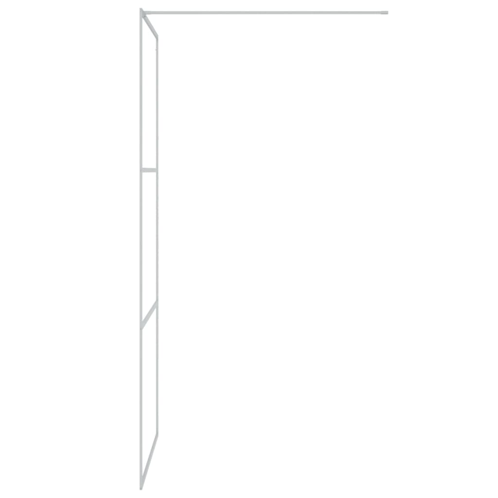 Walk-in Shower Wall Silver 90x195 cm Clear ESG Glass