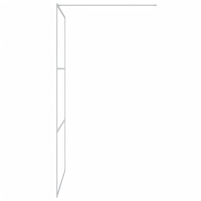 Walk-in Shower Wall Silver 115x195 cm Clear ESG Glass