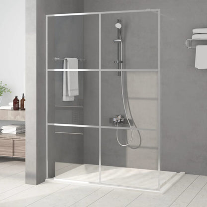 Walk-in Shower Wall Silver 140x195 cm Clear ESG Glass