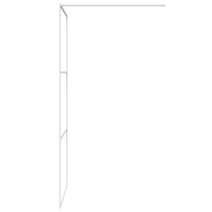 Walk-in Shower Wall White 90x195 cm Clear ESG Glass