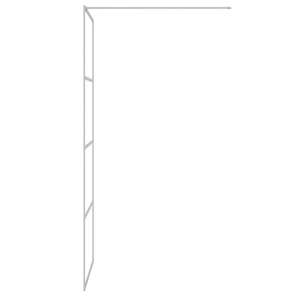 Walk-in Shower Wall Silver 80x195 cm Clear ESG Glass