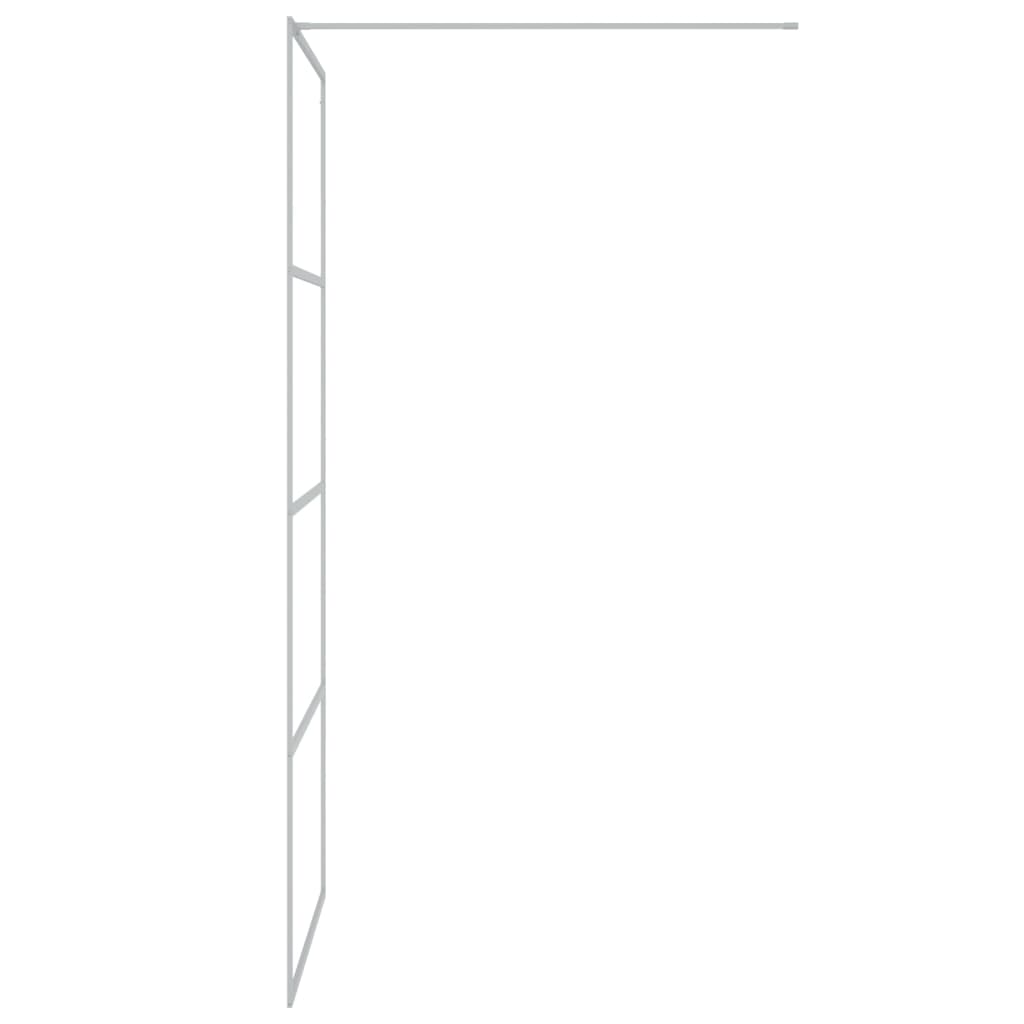 Walk-in Shower Wall Silver 90x195 cm Clear ESG Glass