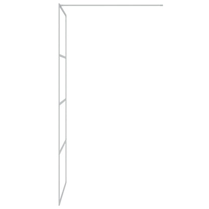 Walk-in Shower Wall Silver 90x195 cm Clear ESG Glass