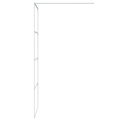 Walk-in Shower Wall White 80x195 cm Clear ESG Glass