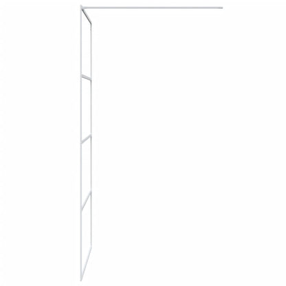 Walk-in Shower Wall White 100x195 cm Clear ESG Glass