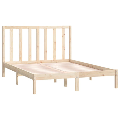 Bed Frame without Mattress 135x190 cm Double Solid Wood Pine