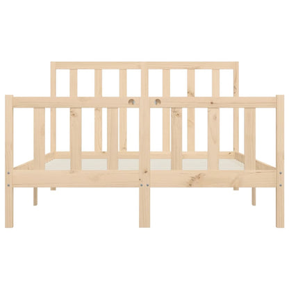 Bed Frame without Mattress 160x200 cm Solid Wood