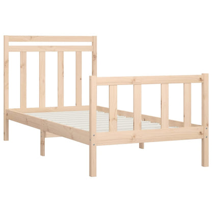 Bed Frame without Mattress Solid Wood Pine 90x200 cm