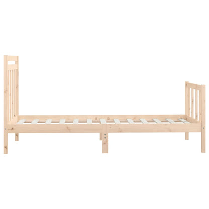 Bed Frame without Mattress Solid Wood Pine 90x200 cm