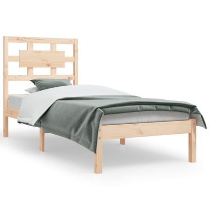 Bed Frame without Mattress 90x200 cm Solid Wood Pine