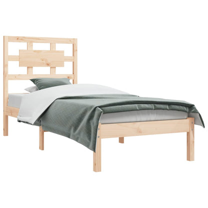 Bed Frame without Mattress 90x200 cm Solid Wood Pine