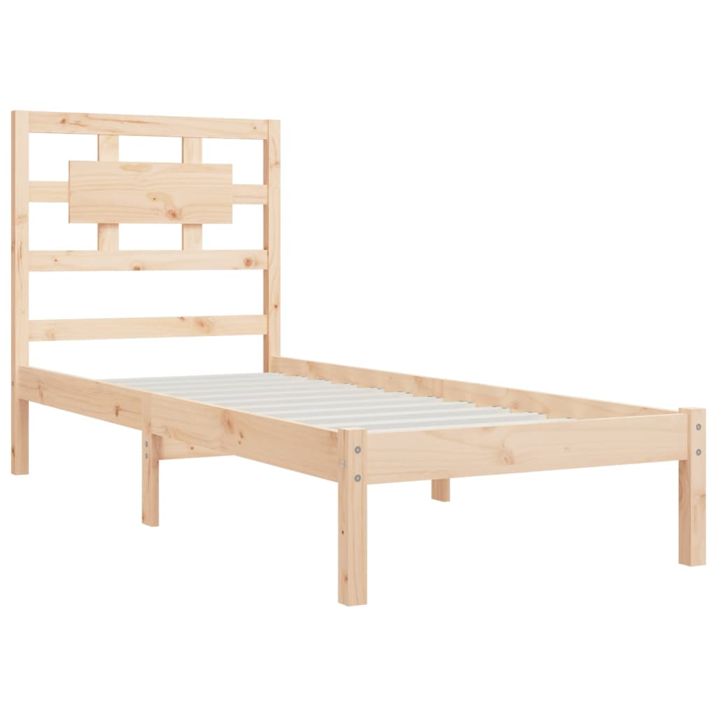 Bed Frame without Mattress 90x200 cm Solid Wood Pine