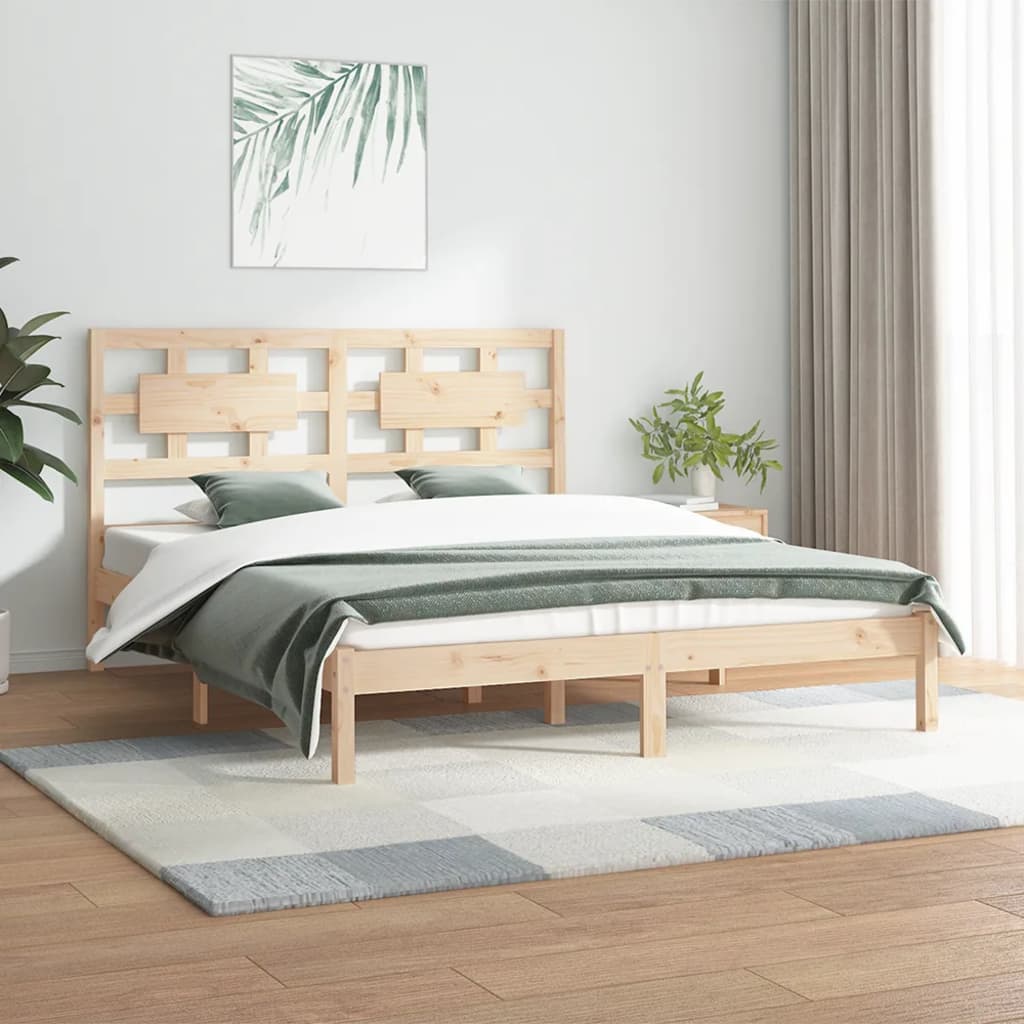 Bed Frame Solid Wood Pine 140x200 cm