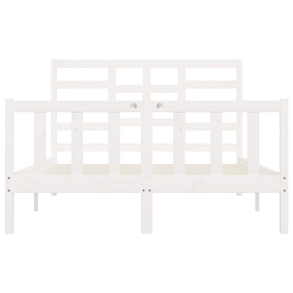 Bed Frame without Mattress White 120x200 cm Solid Wood Pine