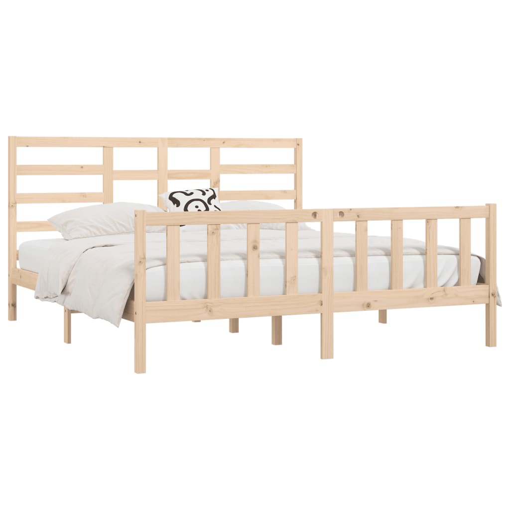 Bed Frame Solid Wood Pine 200x200 cm