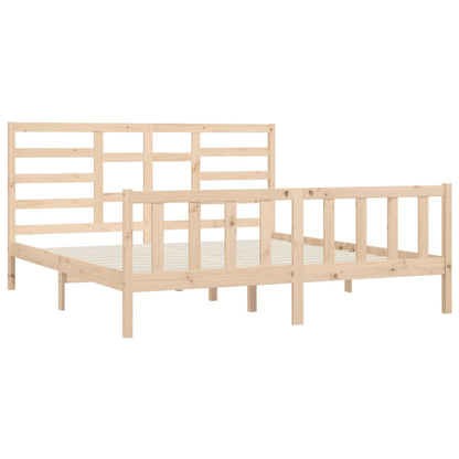 Bed Frame Solid Wood Pine 200x200 cm