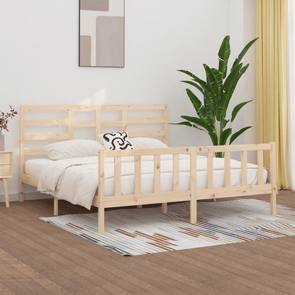 Bed Frame Solid Wood Pine 200x200 cm