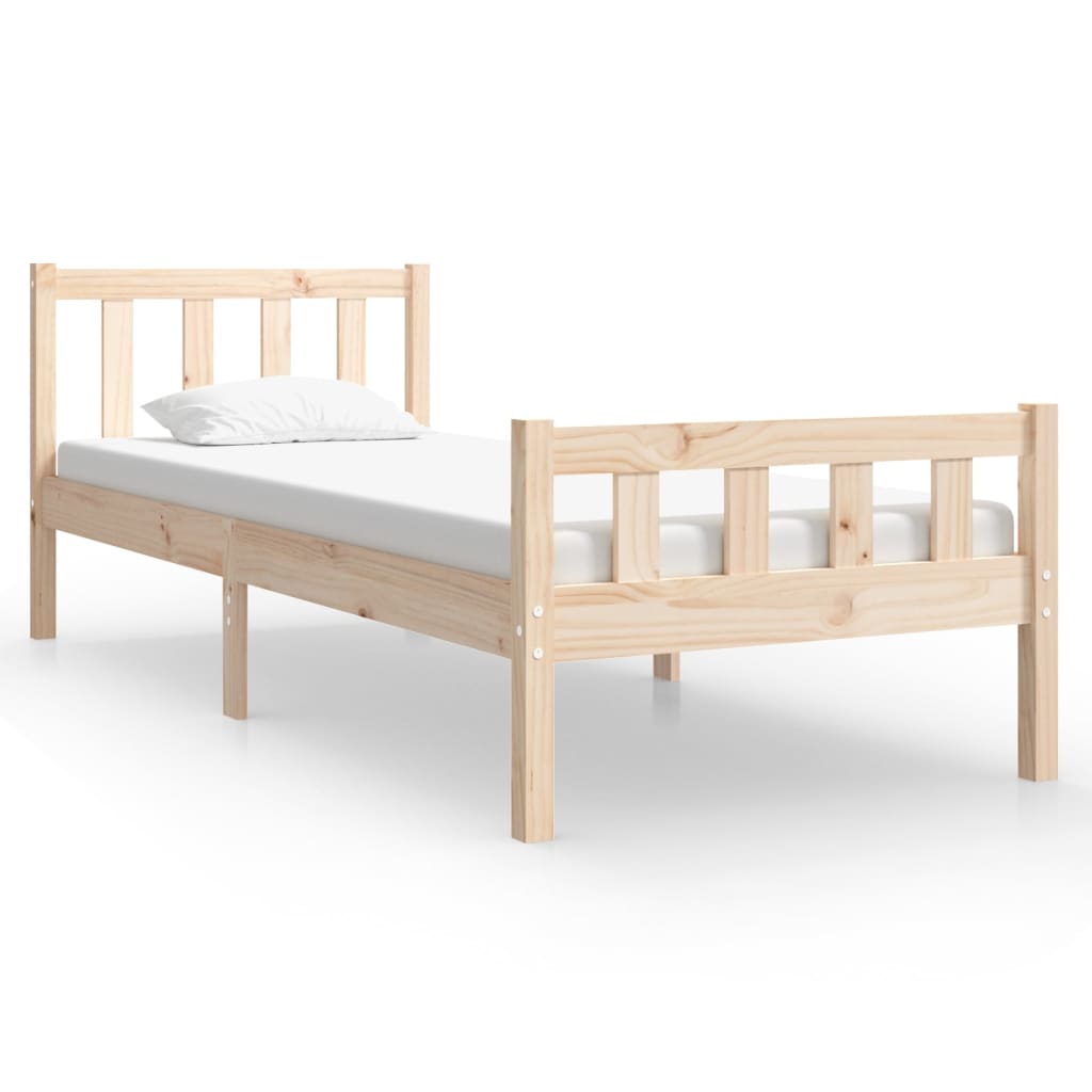 Bed Frame Solid Wood 75x190 cm Small Single