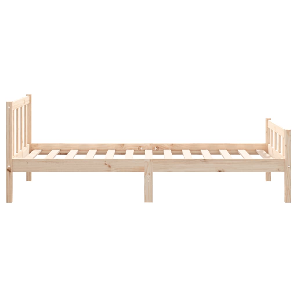 Bed Frame Solid Wood 75x190 cm Small Single