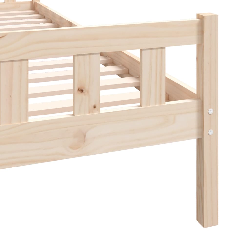 Bed Frame Solid Wood 75x190 cm Small Single