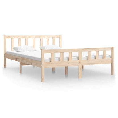 Bed Frame Solid Wood 135x190 cm Double