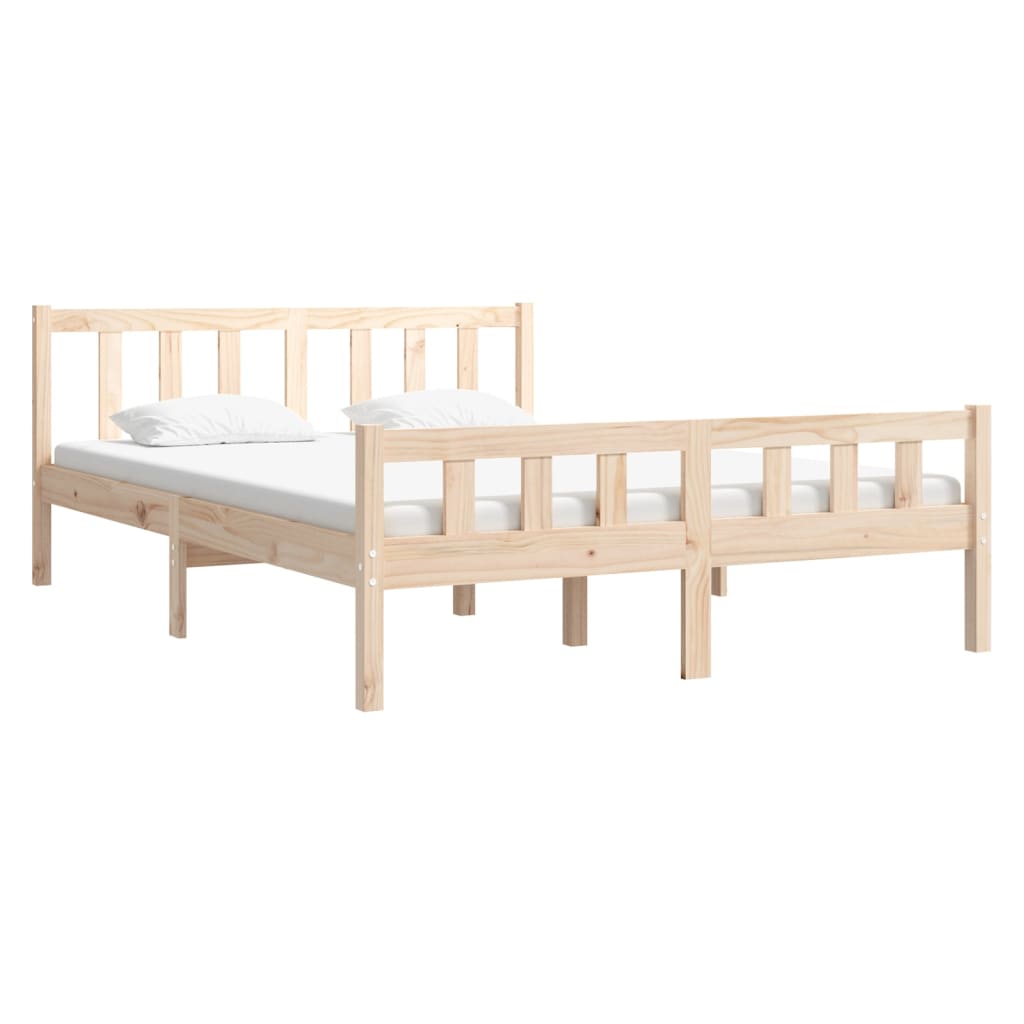 Bed Frame Solid Wood 135x190 cm Double