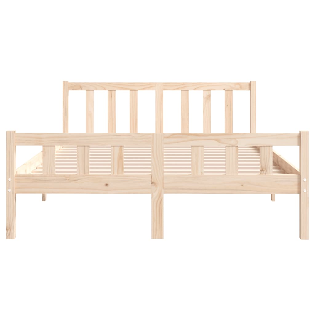 Bed Frame Solid Wood 135x190 cm Double