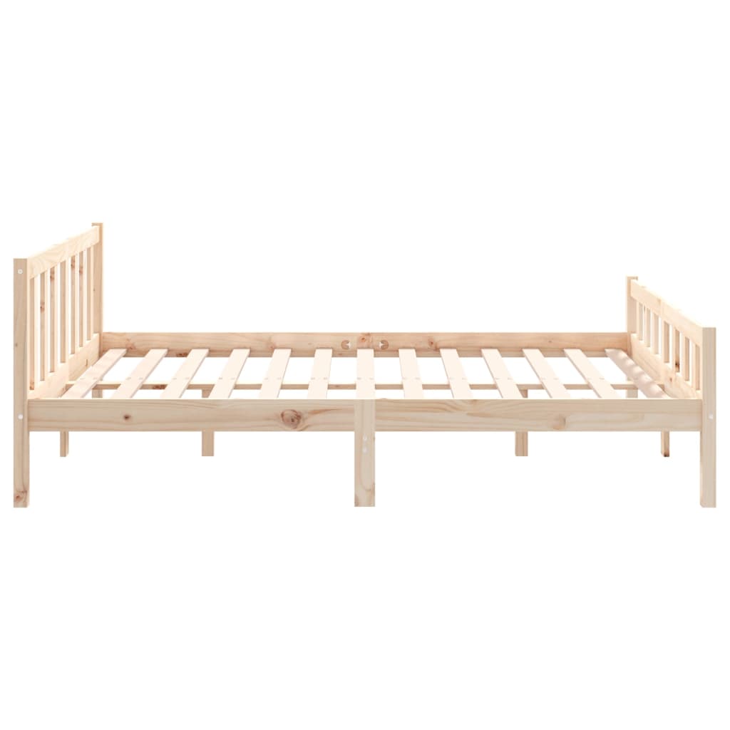 Bed Frame Solid Wood 135x190 cm Double