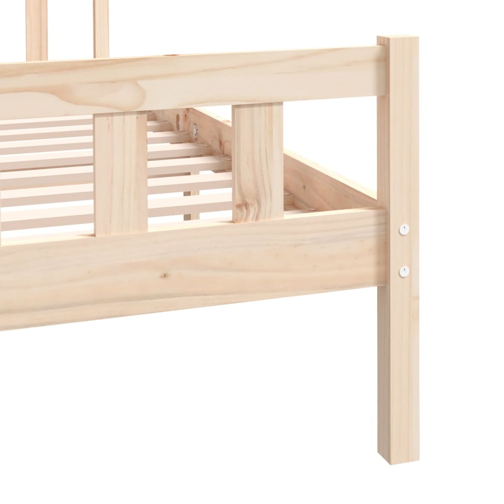 Bed Frame Solid Wood 135x190 cm Double