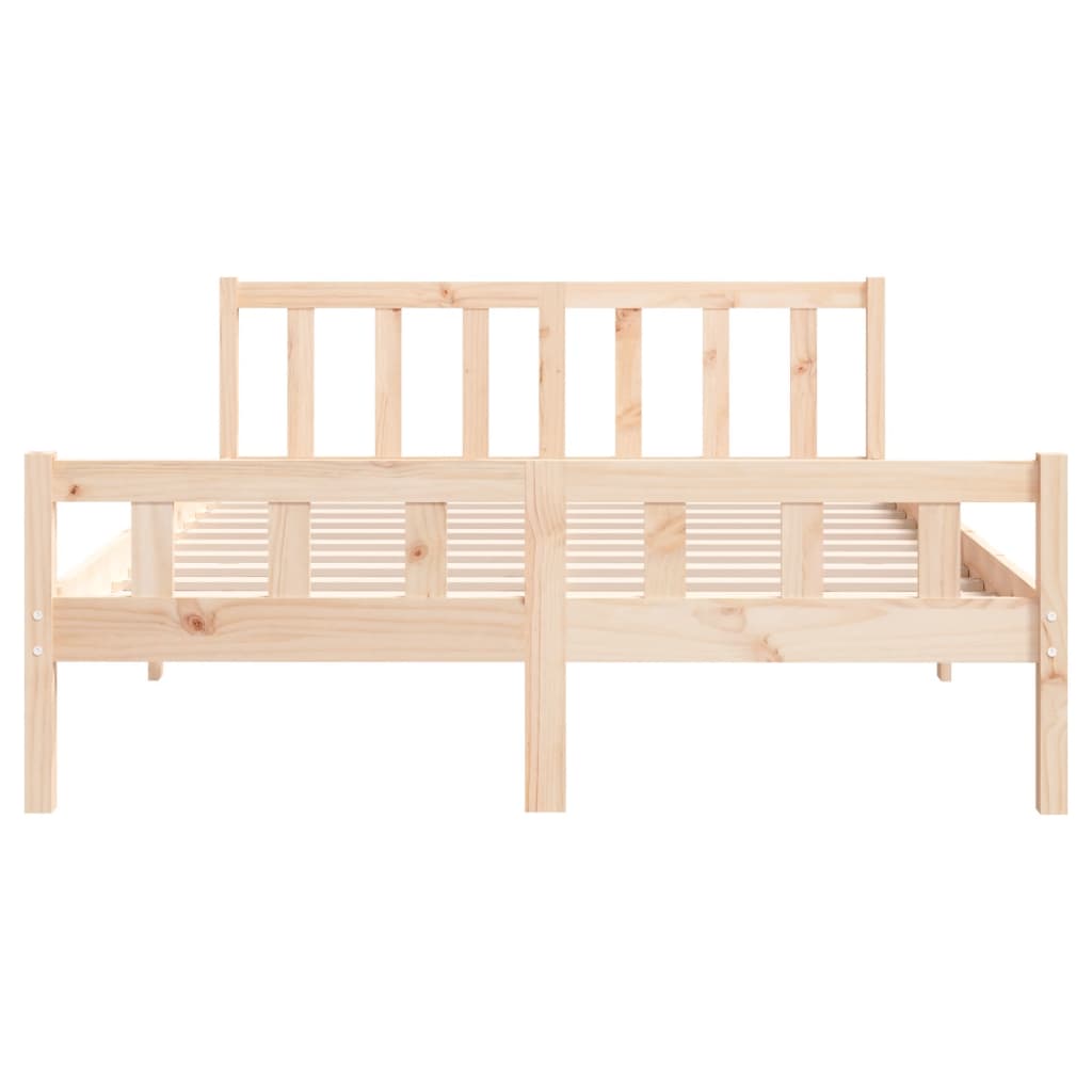 Bed Frame without Mattress Solid Wood King Size