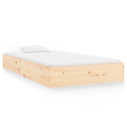 Bed Frame without Mattress Solid Wood 90x200 cm