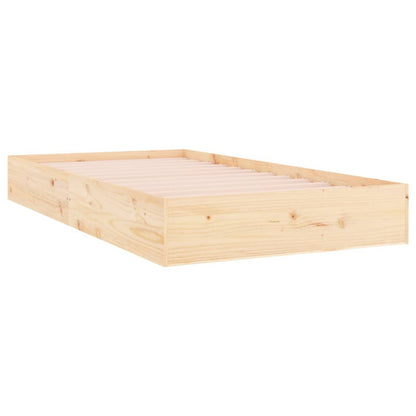 Bed Frame without Mattress Solid Wood 90x200 cm