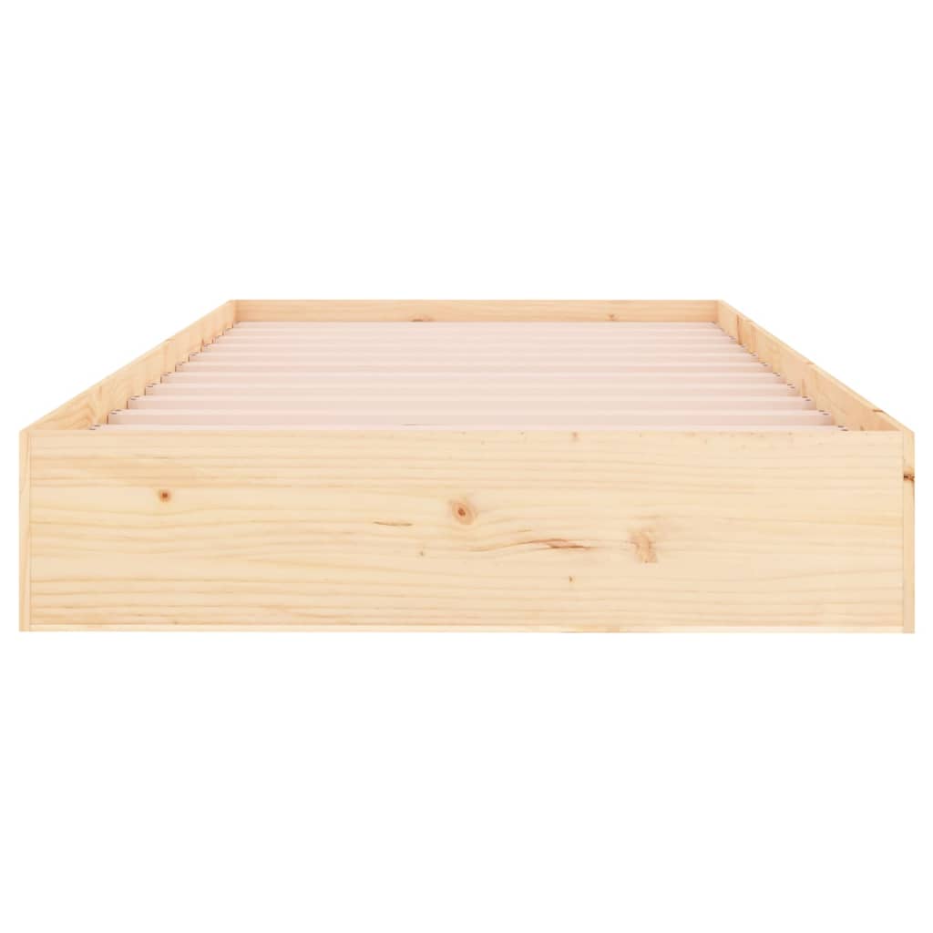 Bed Frame without Mattress Solid Wood 90x200 cm