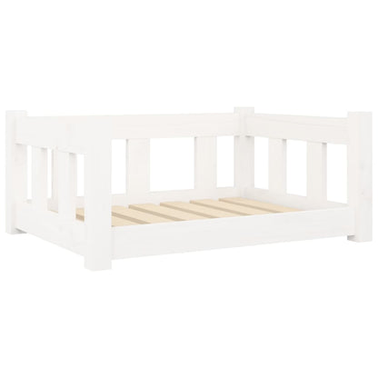 Dog Bed White 65.5x50.5x28 cm Solid Wood Pine