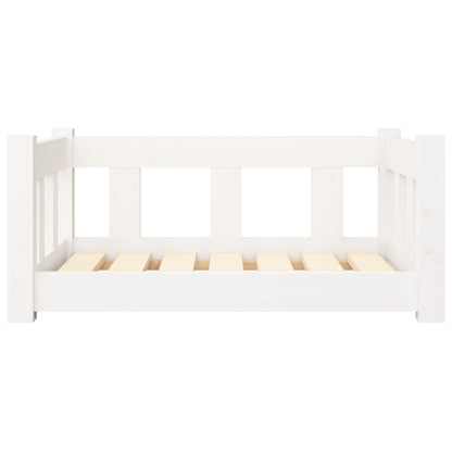 Dog Bed White 65.5x50.5x28 cm Solid Wood Pine