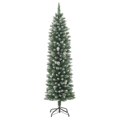 Artificial Slim Christmas Tree with Stand 180 cm PVC