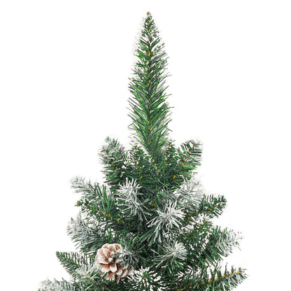 Artificial Slim Christmas Tree with Stand 210 cm PVC