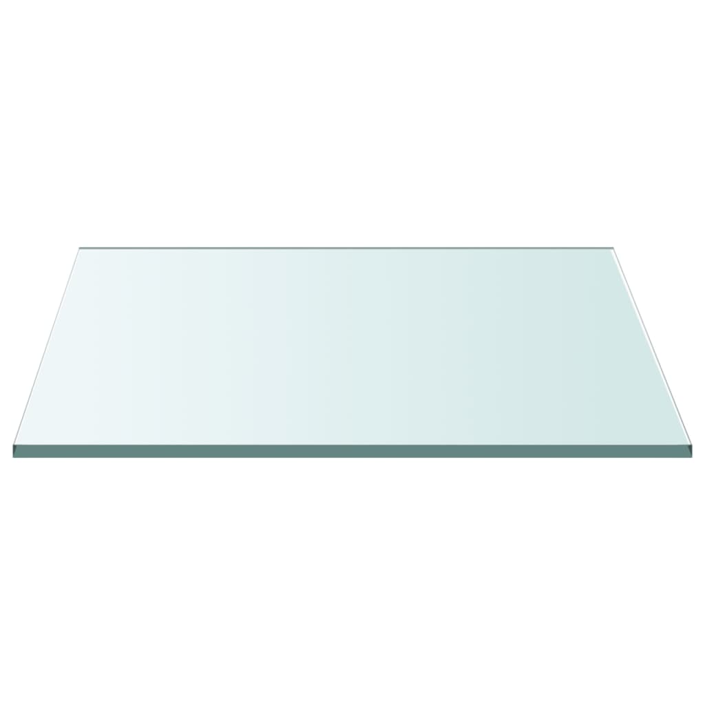 Table Top Transparent 50x50 cm Tempered Glass