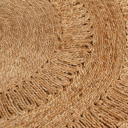 Area Rug Hand-braided Jute 120 cm Round