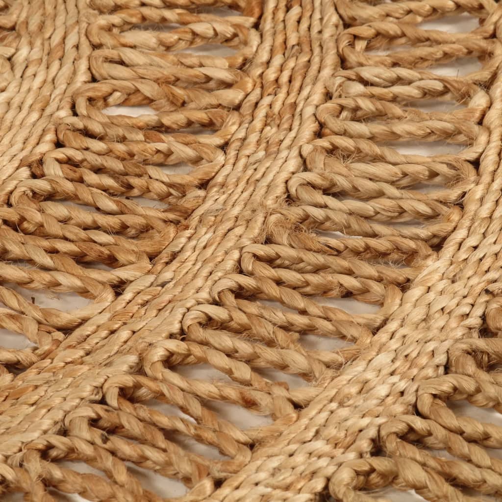 Area Rug Hand-braided Jute 180 cm Round