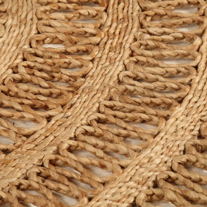 Area Rug Hand-braided Jute 180 cm Round