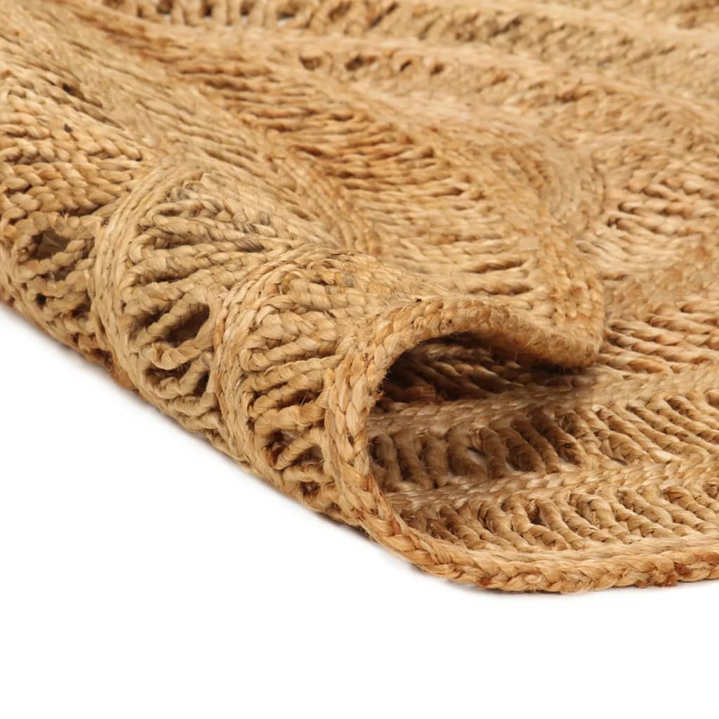 Area Rug Hand-braided Jute 180 cm Round