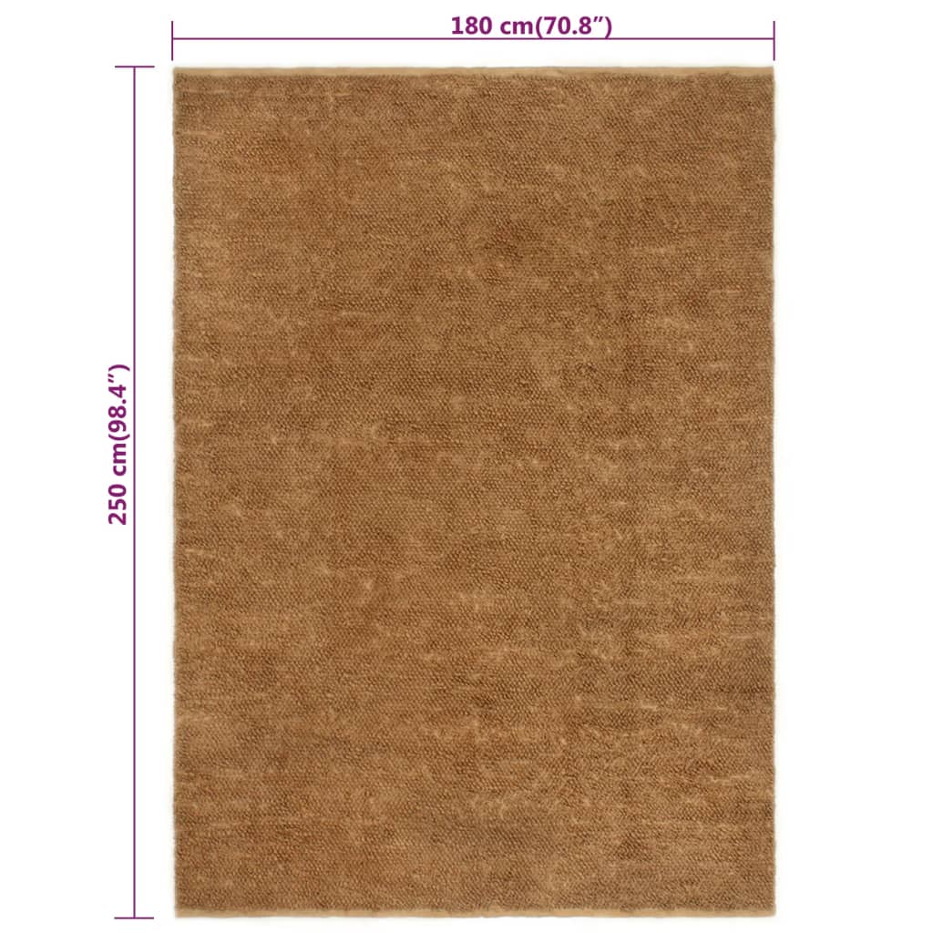 Handmade Loop Pile Rug 180x250 cm Jute and Cotton