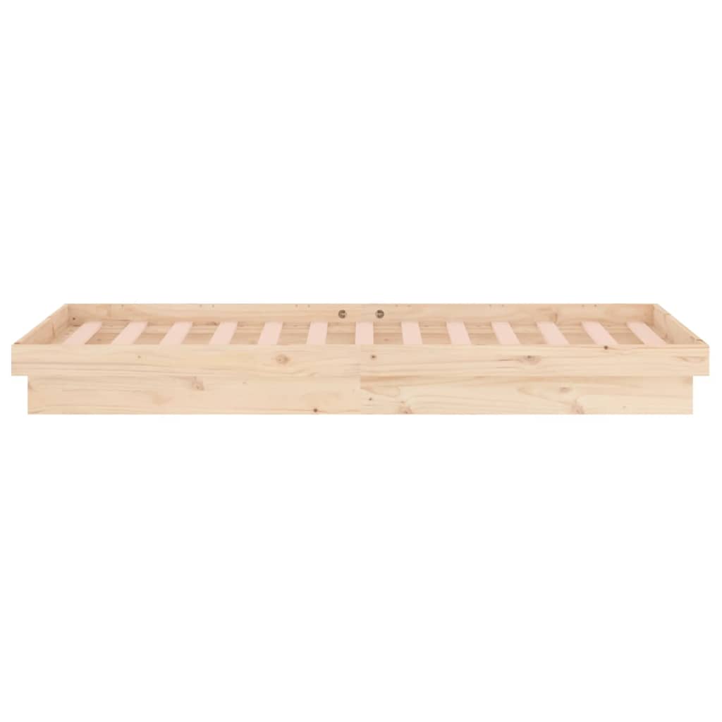 LED Bed Frame 100x200 cm Solid Wood