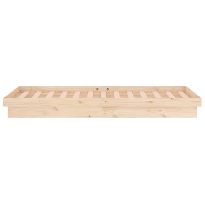 LED Bed Frame 100x200 cm Solid Wood