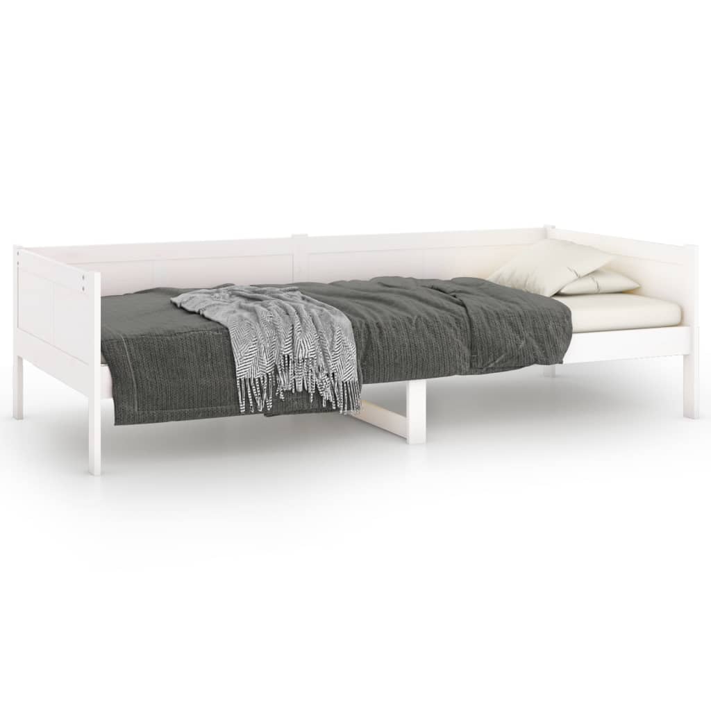 Day Bed without Mattress White Solid Wood Pine 90x190 cm Single